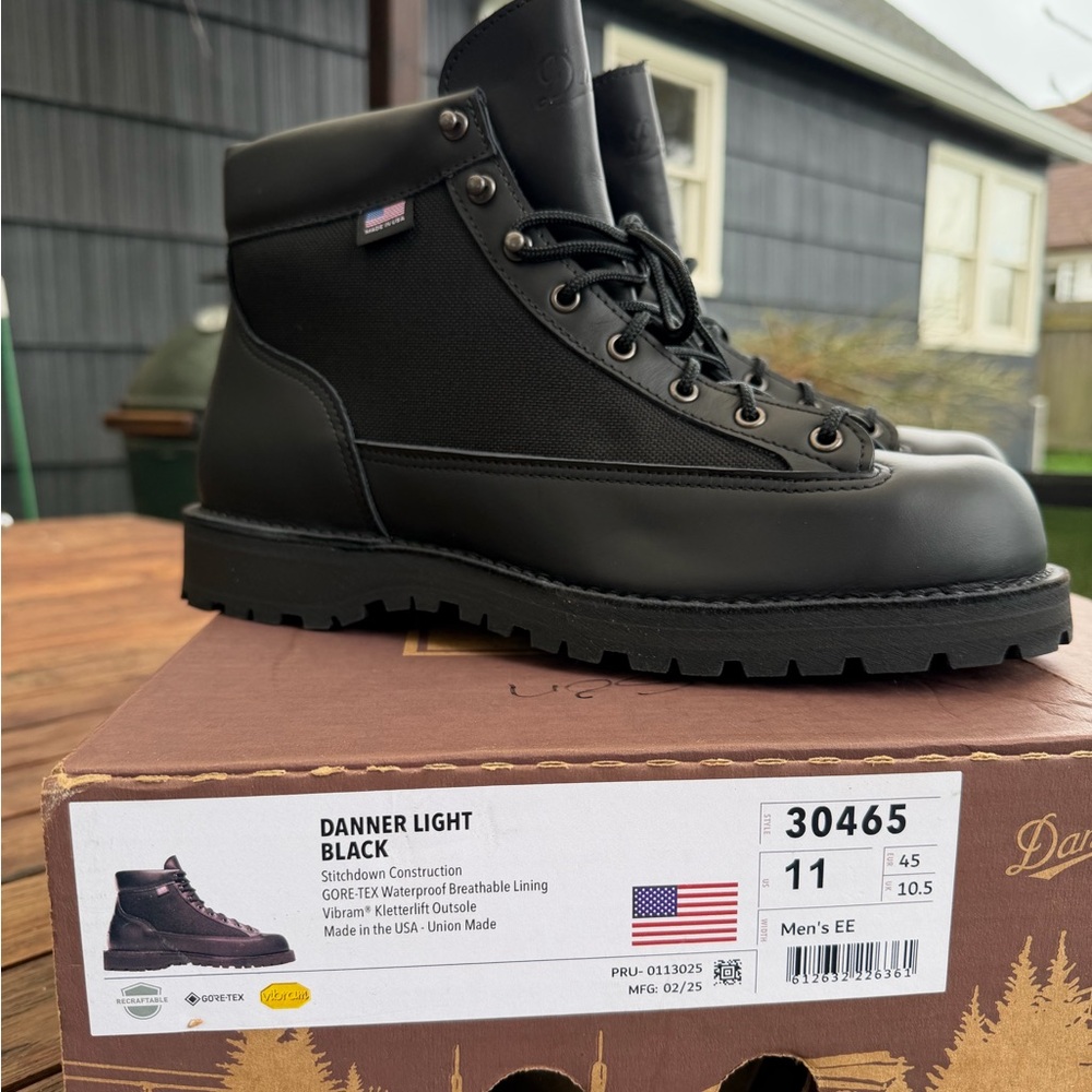 Danner Black Leather and Fabric Boots - Picture 3 of 7